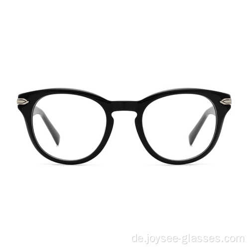 Neue klassische Full Rim Round Form Top -Qualität Acetat optische Brille Frames